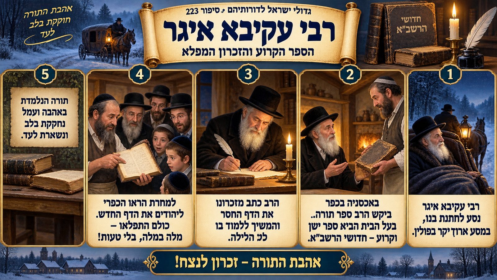 תמונת סיכום — תנועת המוסר: רבי עקיבא איגר